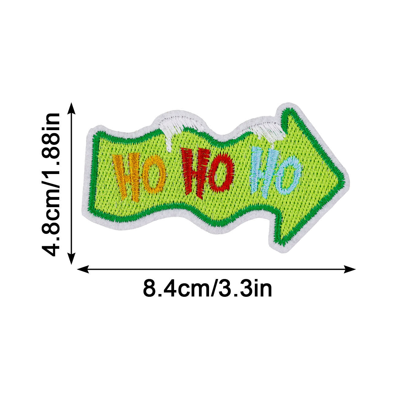 Wholesale Christmas embroidery patch Christmas cloth patch HOHOHO MERRYCHRISAMAS clothing accessories hot stamping label